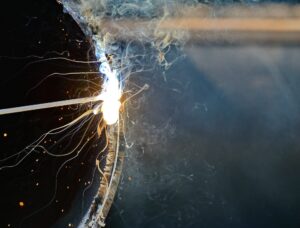 Welding stainless steel can leave discoloration or scale that reduces corrosion resistance.